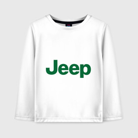 Детский лонгслив хлопок с принтом Logo Jeep в городе Новоалтайск, 100% хлопок | круглый вырез горловины, полуприлегающий силуэт, длина до линии бедер | jeep | автомобиль jeep | автомобиль джип | джип | логотип jeep | логотип джип