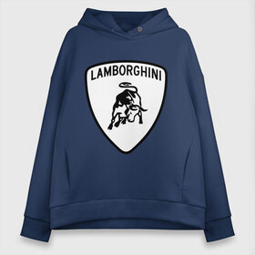 Женское худи Oversize хлопок с принтом Lamborghini лого в городе Новоалтайск, френч-терри — 70% хлопок, 30% полиэстер. Мягкий теплый начес внутри —100% хлопок | боковые карманы, эластичные манжеты и нижняя кромка, капюшон на магнитной кнопке | lamborghini | автомобиль lamborghini | ламборджини | ламборджини автомобиль | логотип lamborghini | логотип ламборджини