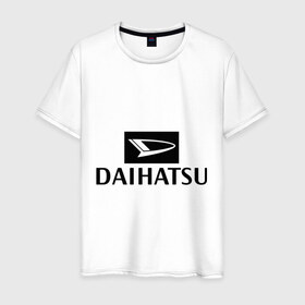 Мужская футболка хлопок с принтом Daihatsu в городе Новоалтайск, 100% хлопок | прямой крой, круглый вырез горловины, длина до линии бедер, слегка спущенное плечо. | Тематика изображения на принте: daihatsu | автомобиль daihatsu | логотип daihatsu