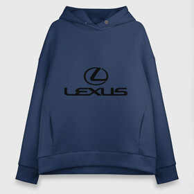 Женское худи Oversize хлопок с принтом Lexus logo в городе Новоалтайск, френч-терри — 70% хлопок, 30% полиэстер. Мягкий теплый начес внутри —100% хлопок | боковые карманы, эластичные манжеты и нижняя кромка, капюшон на магнитной кнопке | lexus | автобренды | автолюбителям | бренд | лексус | логотип