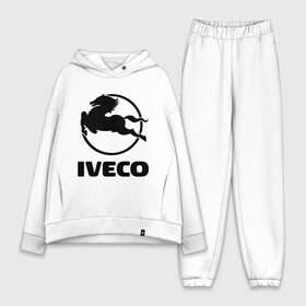 Женский костюм хлопок Oversize с принтом Iveco в городе Новоалтайск,  |  | iveco | автобренды | автолюбителям | бренд | ивеко | логотип