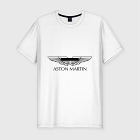 Мужская футболка премиум с принтом Logo Aston Martin в городе Новоалтайск, 92% хлопок, 8% лайкра | приталенный силуэт, круглый вырез ворота, длина до линии бедра, короткий рукав | aston martin | автобренды | автолюбителям | астин мартин | астон мартин | бренд | для автовладельцев | для автолюбителей | логотип