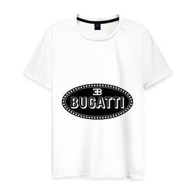 Мужская футболка хлопок с принтом Bugatti logo в городе Новоалтайск, 100% хлопок | прямой крой, круглый вырез горловины, длина до линии бедер, слегка спущенное плечо. | Тематика изображения на принте: bugati | bugatti | автобренды | автолюбителям | бренд | бугати | бугатти | для автовладельцев | для автолюбителей | логотип