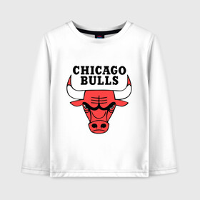 Детский лонгслив хлопок с принтом Chicago bulls logo в городе Новоалтайск, 100% хлопок | круглый вырез горловины, полуприлегающий силуэт, длина до линии бедер | chicago bulls | newtop | swag | swag style | toplanding | одежда сваг | сваг | сваг стиль | свег | свог | свэг | чикаго булз