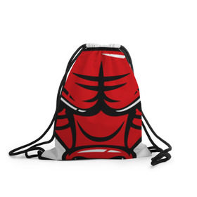 Рюкзак-мешок 3D с принтом Chicago bulls swag в городе Новоалтайск, 100% полиэстер | плотность ткани — 200 г/м2, размер — 35 х 45 см; лямки — толстые шнурки, застежка на шнуровке, без карманов и подкладки | Тематика изображения на принте: булс | чикаго