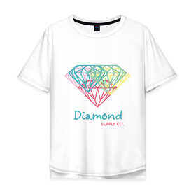 Мужская футболка хлопок Oversize с принтом Diamond supply CO. Fullcolor в городе Новоалтайск, 100% хлопок | свободный крой, круглый ворот, “спинка” длиннее передней части | diamond | swag | swag style | алмаз | бриллиант | одежда сваг | сваг | сваг стиль | свег | свог | свэг