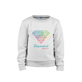 Детский свитшот хлопок с принтом Diamond supply CO. Fullcolor в городе Новоалтайск, 100% хлопок | круглый вырез горловины, эластичные манжеты, пояс и воротник | diamond | swag | swag style | алмаз | бриллиант | одежда сваг | сваг | сваг стиль | свег | свог | свэг