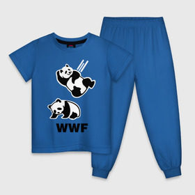 Детская пижама хлопок с принтом Панда WWF Wrestling Challenge в городе Новоалтайск, 100% хлопок |  брюки и футболка прямого кроя, без карманов, на брюках мягкая резинка на поясе и по низу штанин
 | панда