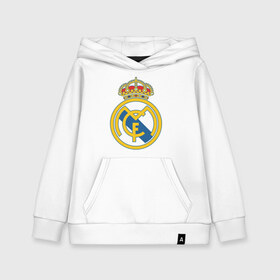 Детская толстовка хлопок с принтом Real Madrid в городе Новоалтайск, 100% хлопок | Круглый горловой вырез, эластичные манжеты, пояс, капюшен | real madrid | реал | реал мадрид | фанаты | фк | футбол | футбольные клубы | футбольным фанатам