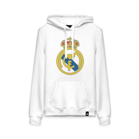 Женская толстовка хлопок с принтом Real Madrid в городе Новоалтайск, френч-терри, мягкий теплый начес внутри (100% хлопок) | карман-кенгуру, эластичные манжеты и нижняя кромка, капюшон с подкладом и шнурком | real madrid | реал | реал мадрид | фанаты | фк | футбол | футбольные клубы | футбольным фанатам