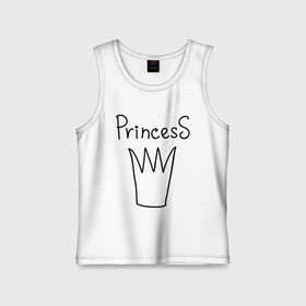 Детская майка хлопок с принтом PrincesS picture в городе Новоалтайск,  |  | princess | девушкам | для девушек | корона | подарок девушке