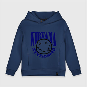 Детское худи Oversize хлопок с принтом Nevermind Nirvana в городе Новоалтайск, френч-терри — 70% хлопок, 30% полиэстер. Мягкий теплый начес внутри —100% хлопок | боковые карманы, эластичные манжеты и нижняя кромка, капюшон на магнитной кнопке | kurt kobain | nirvana | курт кобейн | музыкальные группы | нирвана | рок группы