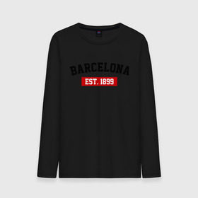 Мужской лонгслив хлопок с принтом FC Barcelona Est. 1899 в городе Новоалтайск, 100% хлопок |  | barcelona | fc barcelona | барселона | фк барселона