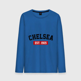 Мужской лонгслив хлопок с принтом FC Chelsea Est. 1905 в городе Новоалтайск, 100% хлопок |  | chelsea | fc chelsea | fc chelsea est 1905 | фк chelsea | фк челси | челси