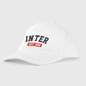 Детская бейсболка с принтом FC Inter Est 1908 в городе Новоалтайск, 100% хлопок | классический козырек, металлическая застежка-регулятор размера | Тематика изображения на принте: fc inter | fc inter est 1908 | inter | интер | фк интер