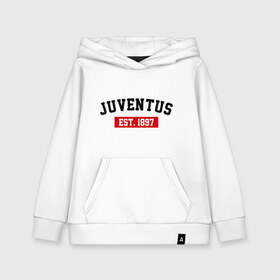 Детская толстовка хлопок с принтом FC Juventus Est 1897 в городе Новоалтайск, 100% хлопок | Круглый горловой вырез, эластичные манжеты, пояс, капюшен | fc juventus | juventus | ювентус