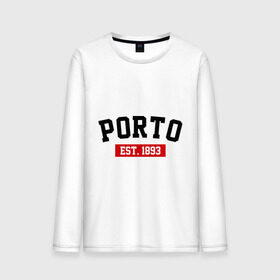 Мужской лонгслив хлопок с принтом FC Porto Est. 1893 в городе Новоалтайск, 100% хлопок |  | fc porto | porto | порто | фк порто