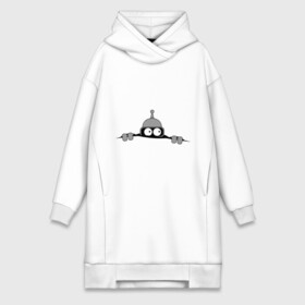 Платье-худи хлопок с принтом Bender из под футболки в городе Новоалтайск,  |  | bender | futurama | бендер | фатурама | футурама