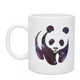 Кружка с принтом Panda space в городе Новоалтайск, керамика | объем — 330 мл, диаметр — 80 мм. Принт наносится на бока кружки, можно сделать два разных изображения | панда