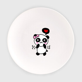 Тарелка с принтом Panda girl в городе Новоалтайск, фарфор | диаметр - 210 мм
диаметр для нанесения принта - 120 мм | панда