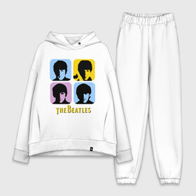Женский костюм хлопок Oversize с принтом The Beatles pop art в городе Новоалтайск,  |  | Тематика изображения на принте: beatles | the beatles | the beatles pop art | бителс