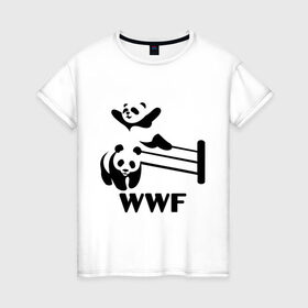 Женская футболка хлопок с принтом wwf Wrestling Challenge в городе Новоалтайск, 100% хлопок | прямой крой, круглый вырез горловины, длина до линии бедер, слегка спущенное плечо | wrestling challenge | wwf | wwf wrestling challenge
