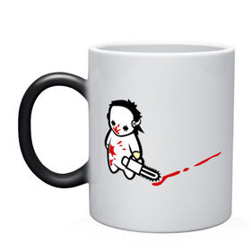 Кружка хамелеон с принтом грустный маньяк в городе Новоалтайск, керамика | меняет цвет при нагревании, емкость 330 мл | 