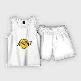 Детская пижама с шортами хлопок с принтом LA Lakers в городе Новоалтайск,  |  | Тематика изображения на принте: basketball | lakers | media | nba | toplanding | баскетболл | лейкерс | лого баскетбольных клубов | лос анджелес | нба