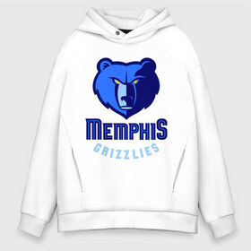 Мужское худи Oversize хлопок с принтом Memphis в городе Новоалтайск, френч-терри — 70% хлопок, 30% полиэстер. Мягкий теплый начес внутри —100% хлопок | боковые карманы, эластичные манжеты и нижняя кромка, капюшон на магнитной кнопке | basketball | nba | баскетболл | лого баскетбольных клубов | нба