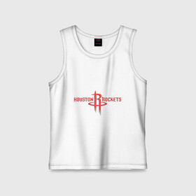 Детская майка хлопок с принтом Houston R в городе Новоалтайск,  |  | basketball | nba | баскетболл | лого баскетбольных клубов | нба | хьюстон рокетс