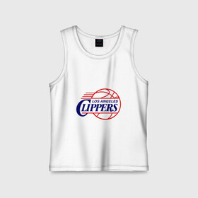 Детская майка хлопок с принтом LA Clippers в городе Новоалтайск,  |  | basketball | nba | баскетболл | лого баскетбольных клубов | лос анджелес | нба