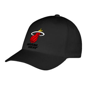 Бейсболка с принтом Miami Heat-logo в городе Новоалтайск, 100% хлопок | классический козырек, металлическая застежка-регулятор размера | basketball | nba | баскетболл | лого баскетбольных клубов | майами | нба