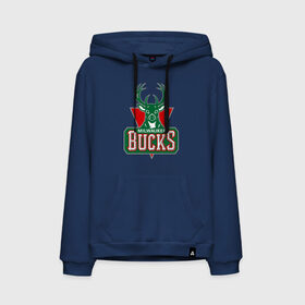 Мужская толстовка хлопок с принтом Milwaukee Bucks - logo в городе Новоалтайск, френч-терри, мягкий теплый начес внутри (100% хлопок) | карман-кенгуру, эластичные манжеты и нижняя кромка, капюшон с подкладом и шнурком | basketball | nba | баскетболл | лого баскетбольных клубов | нба