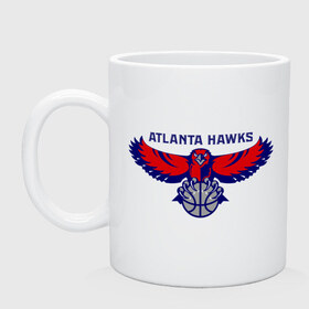Кружка с принтом Atlanta Hawks - logo в городе Новоалтайск, керамика | объем — 330 мл, диаметр — 80 мм. Принт наносится на бока кружки, можно сделать два разных изображения | 