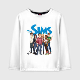 Детский лонгслив хлопок с принтом The Sims heroes в городе Новоалтайск, 100% хлопок | круглый вырез горловины, полуприлегающий силуэт, длина до линии бедер | игры | компьютерные игры | симс | симы