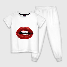 Детская пижама хлопок с принтом Pop art lips в городе Новоалтайск, 100% хлопок |  брюки и футболка прямого кроя, без карманов, на брюках мягкая резинка на поясе и по низу штанин
 | поп арт
