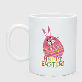Кружка с принтом Easter rabbit в городе Новоалтайск, керамика | объем — 330 мл, диаметр — 80 мм. Принт наносится на бока кружки, можно сделать два разных изображения | Тематика изображения на принте: happy easter | кролик | пасха | пасхальное яйцо | пасхальный кролик | счастливой пасхи