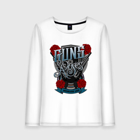 Женский лонгслив хлопок с принтом Guns n roses illustration в городе Новоалтайск, 100% хлопок |  | guns and roses | rock | ганс н роуз | музыка | рок