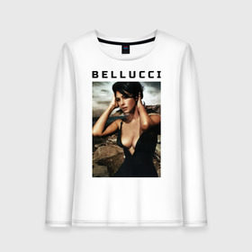 Женский лонгслив хлопок с принтом Bellucci black dress в городе Новоалтайск, 100% хлопок |  | белуччи | знаменитости | маленькое черное платье | моника белучи