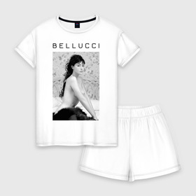 Женская пижама с шортиками хлопок Bellucci romantic: в городе Новоалтайск, 100% хлопок | футболка прямого кроя, шорты свободные с широкой мягкой резинкой | bellucci | monica belucci | беллуччи | беллуччи на кровати | моника беллуччи | обнаженная belucci