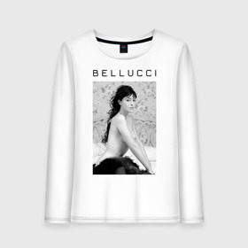 Женский лонгслив хлопок с принтом Bellucci romantic в городе Новоалтайск, 100% хлопок |  | bellucci | monica belucci | беллуччи | беллуччи на кровати | моника беллуччи | обнаженная belucci
