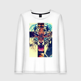 Женский лонгслив хлопок с принтом SWAG tiger в городе Новоалтайск, 100% хлопок |  | bshirts | swag | tiger | сваг | свог | свэг | тигр