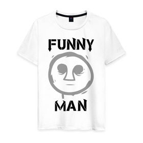 Мужская футболка хлопок с принтом Funny Man (HU) в городе Новоалтайск, 100% хлопок | прямой крой, круглый вырез горловины, длина до линии бедер, слегка спущенное плечо. | funny man | hollywood undead | забавный парень