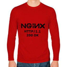 Мужской лонгслив хлопок с принтом nginx 200 OK в городе Новоалтайск, 100% хлопок |  | nginx | админам | администраторам | для админа | профессии | сервера | системным администраторам