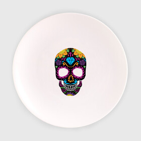 Тарелка с принтом Skull mexica в городе Новоалтайск, фарфор | диаметр - 210 мм
диаметр для нанесения принта - 120 мм | skull | мексика | мексиканский череп | череп | черепа