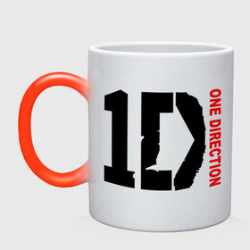 Кружка хамелеон с принтом One direction в городе Новоалтайск, керамика | меняет цвет при нагревании, емкость 330 мл | 