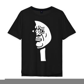Мужская футболка хлопок Oversize с принтом Грусть, печаль. в городе Новоалтайск, 100% хлопок | свободный крой, круглый ворот, “спинка” длиннее передней части | mems | грустный мем | интернет мемы | мемы | печальный мем