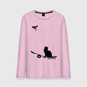 Мужской лонгслив хлопок с принтом Cat and supermouse (Banksy) в городе Новоалтайск, 100% хлопок |  | бэнкси | граффити | киса | кот | котенок | котэ | кошка | мышка | супермышка