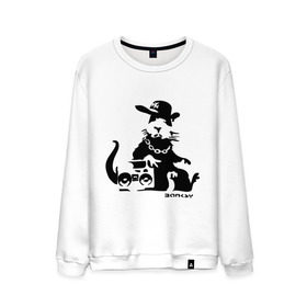 Мужской свитшот хлопок с принтом Gangsta rat (Banksy) в городе Новоалтайск, 100% хлопок |  | Тематика изображения на принте: бэнкси | гангстер | граффити | грызун | мышь | хомяк