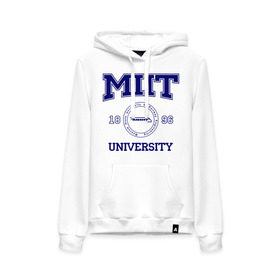 Женская толстовка хлопок с принтом MIIT University в городе Новоалтайск, френч-терри, мягкий теплый начес внутри (100% хлопок) | карман-кенгуру, эластичные манжеты и нижняя кромка, капюшон с подкладом и шнурком | вуз | институт | миит | путей сообщения | студенческие | университет
